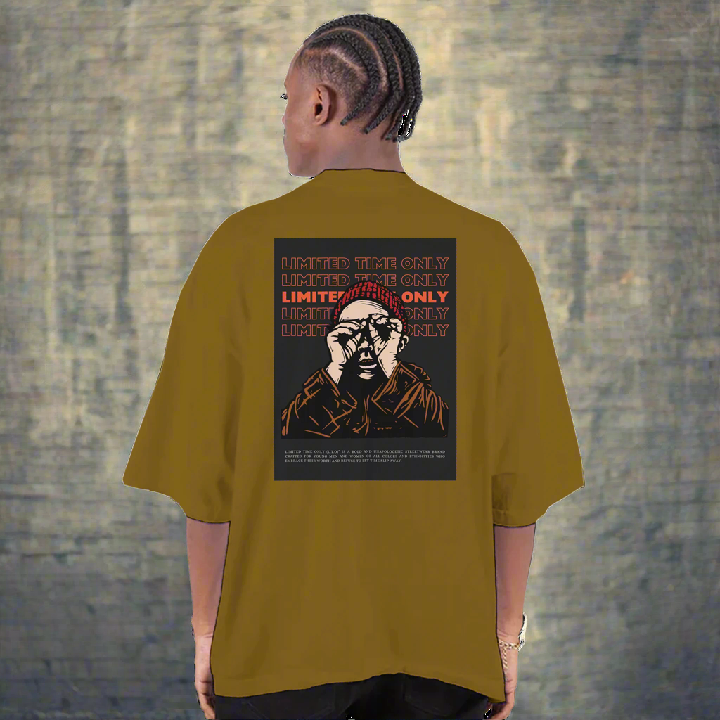Limited Time Only (L.T.O) Men's Oversized Drop-Shoulder Crewneck T-Shirt