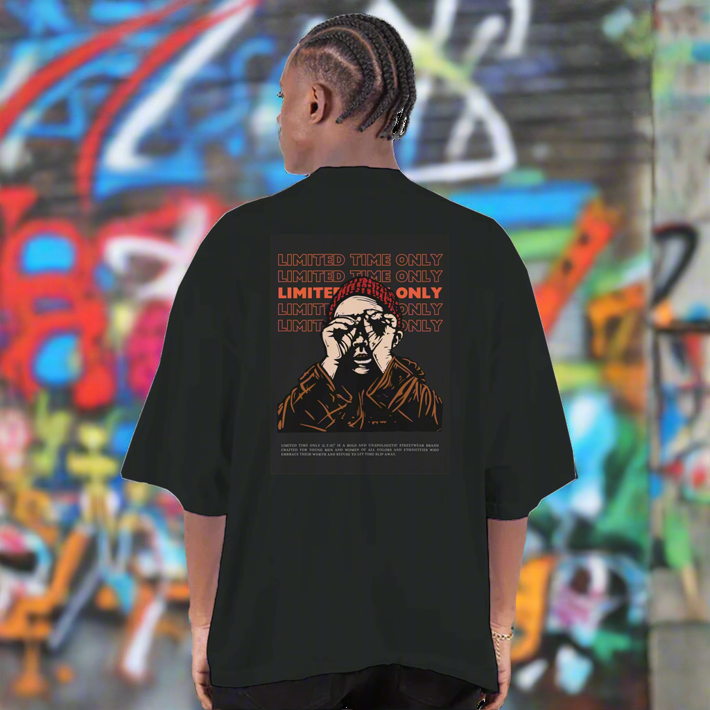 Limited Time Only (L.T.O) Men's Oversized Drop-Shoulder Crewneck T-Shirt